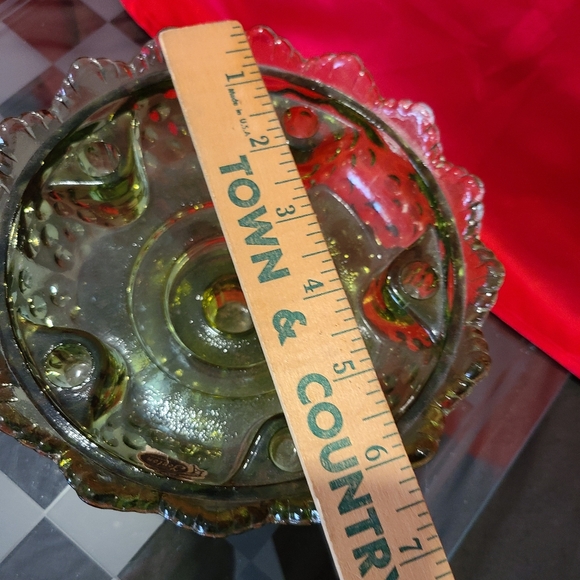 Fenton Hobnail Green Glass Candle Stick Holder Holds 6 Candles main image 7